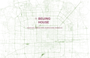 Title page with road map of Beijing city with building location circled.