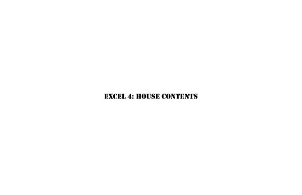 Part 4 of the assignment focuses on content of the house. 